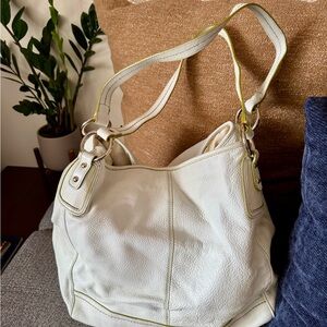 The Sak Off White Large Leather Shoulder Bag